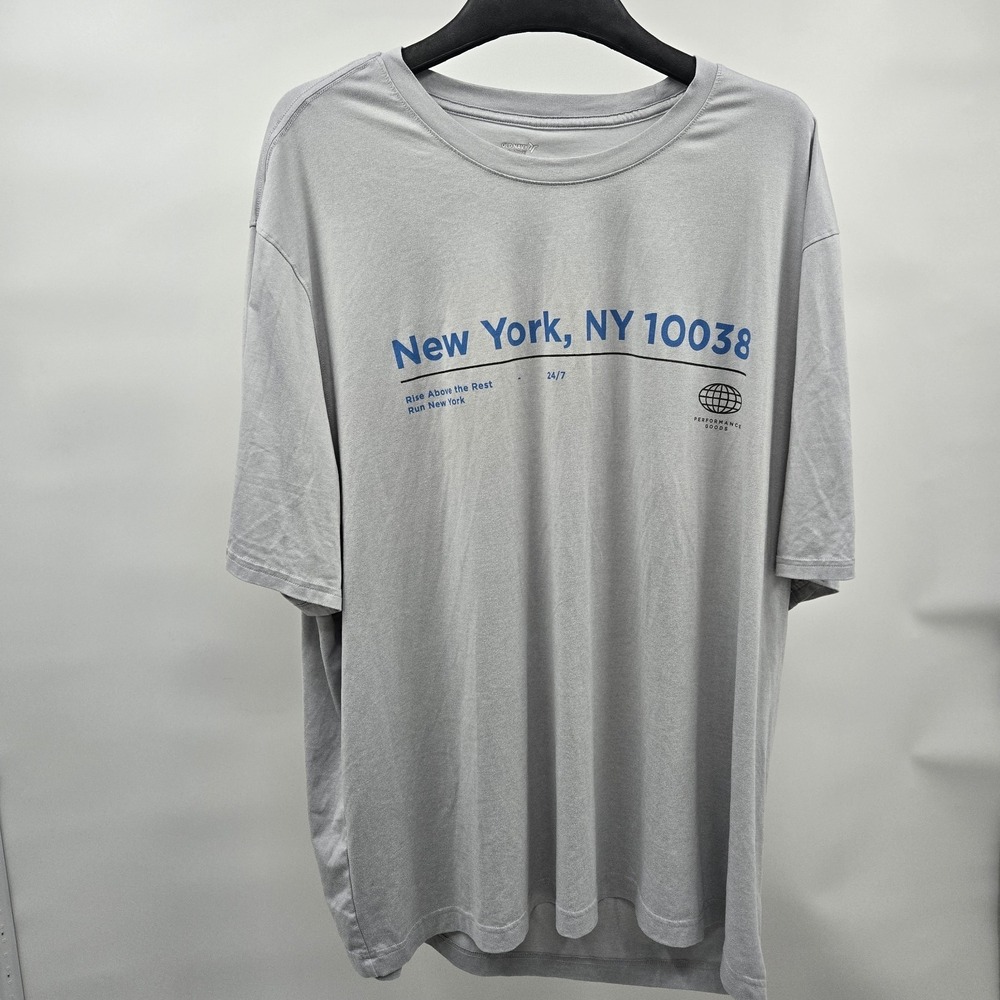 Old Navy Active Go-Dry Cool Men's Gray T-Shirt 3XL Rise Above The Rest Run NY - Picture 2 of 12